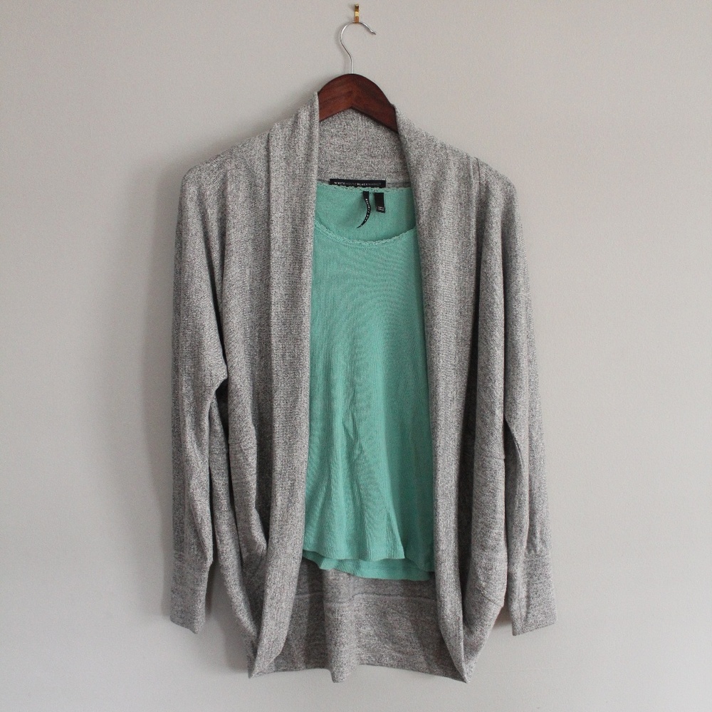 NWOT WH|BM Silver Cocoon Cardigan